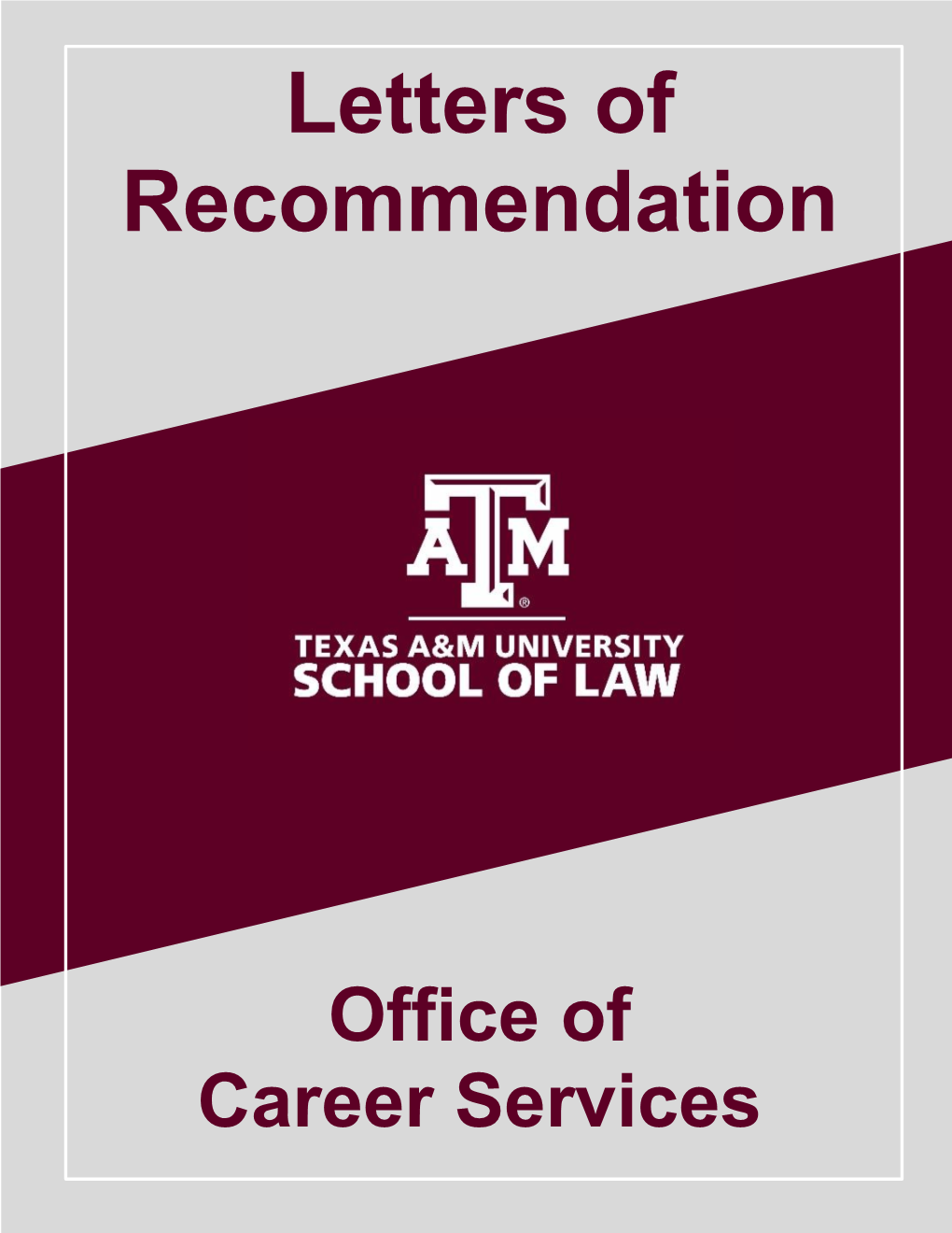 Letters of Recommendation to Accompany Some Applications for Internships, Externships, Judicial Clerkships, and Ultimately Legal Jobs