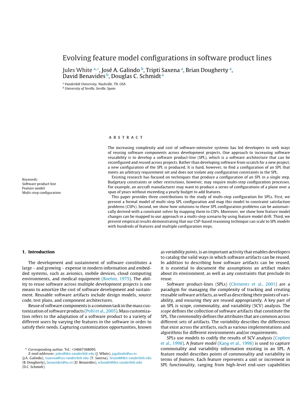 Evolving Feature Model Configurations in Software Product Lines