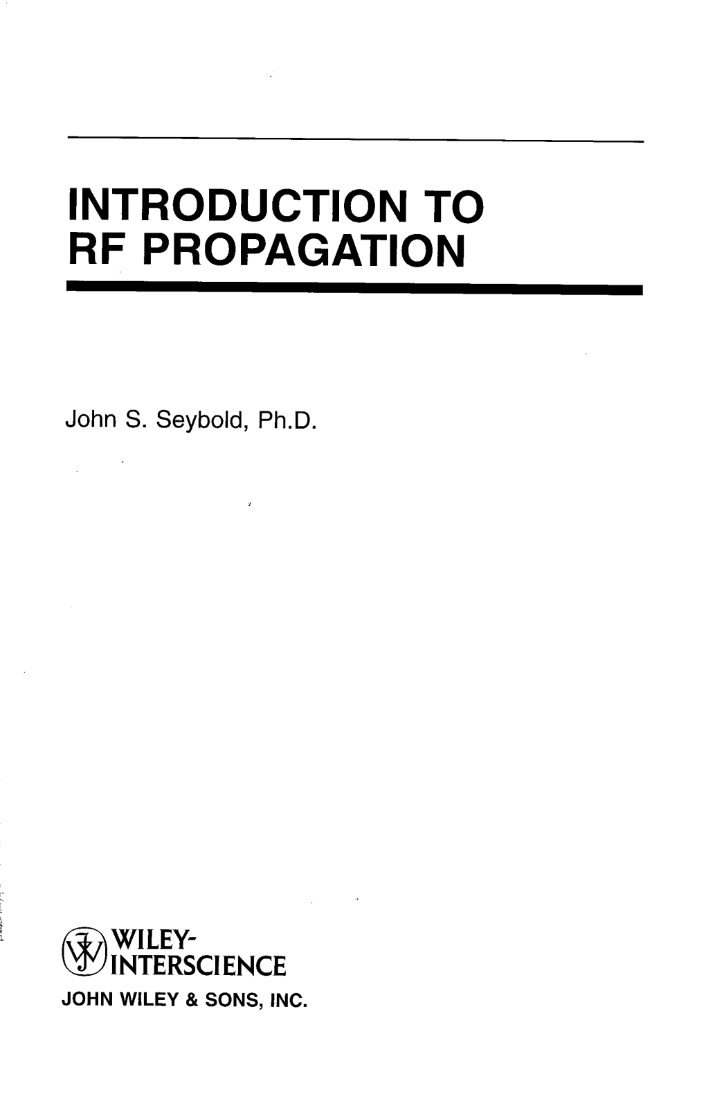 Introduction to Rf Propagation