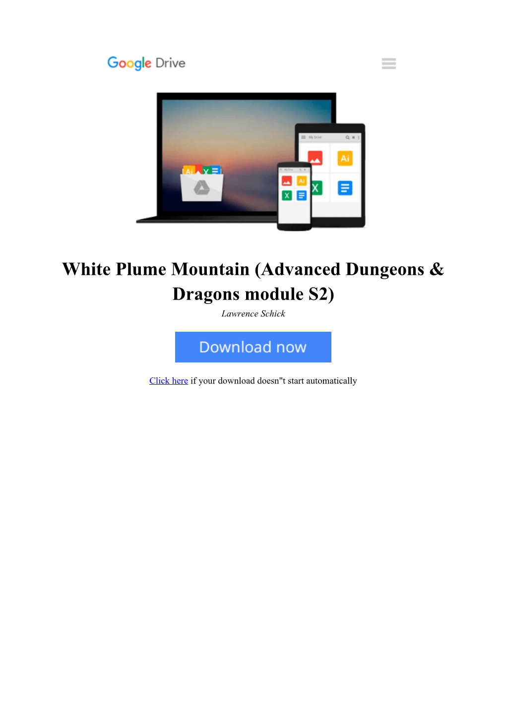 White Plume Mountain (Advanced Dungeons & Dragons Module