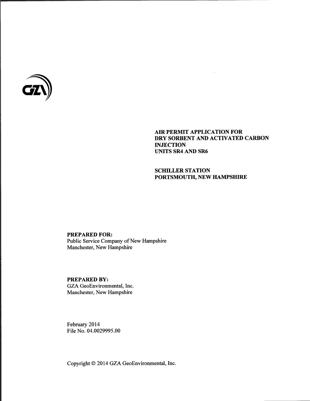 Air Permit Application for Dry Sorbent and Activated Carbon Injection Units 5R4 and Sr6