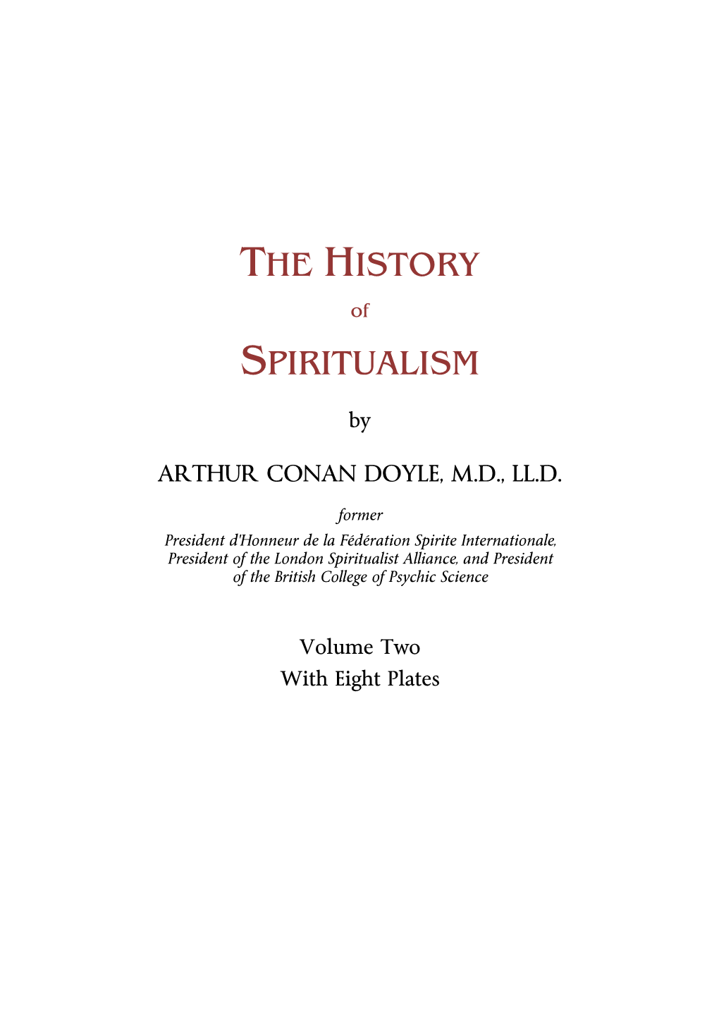 The History Spiritualism