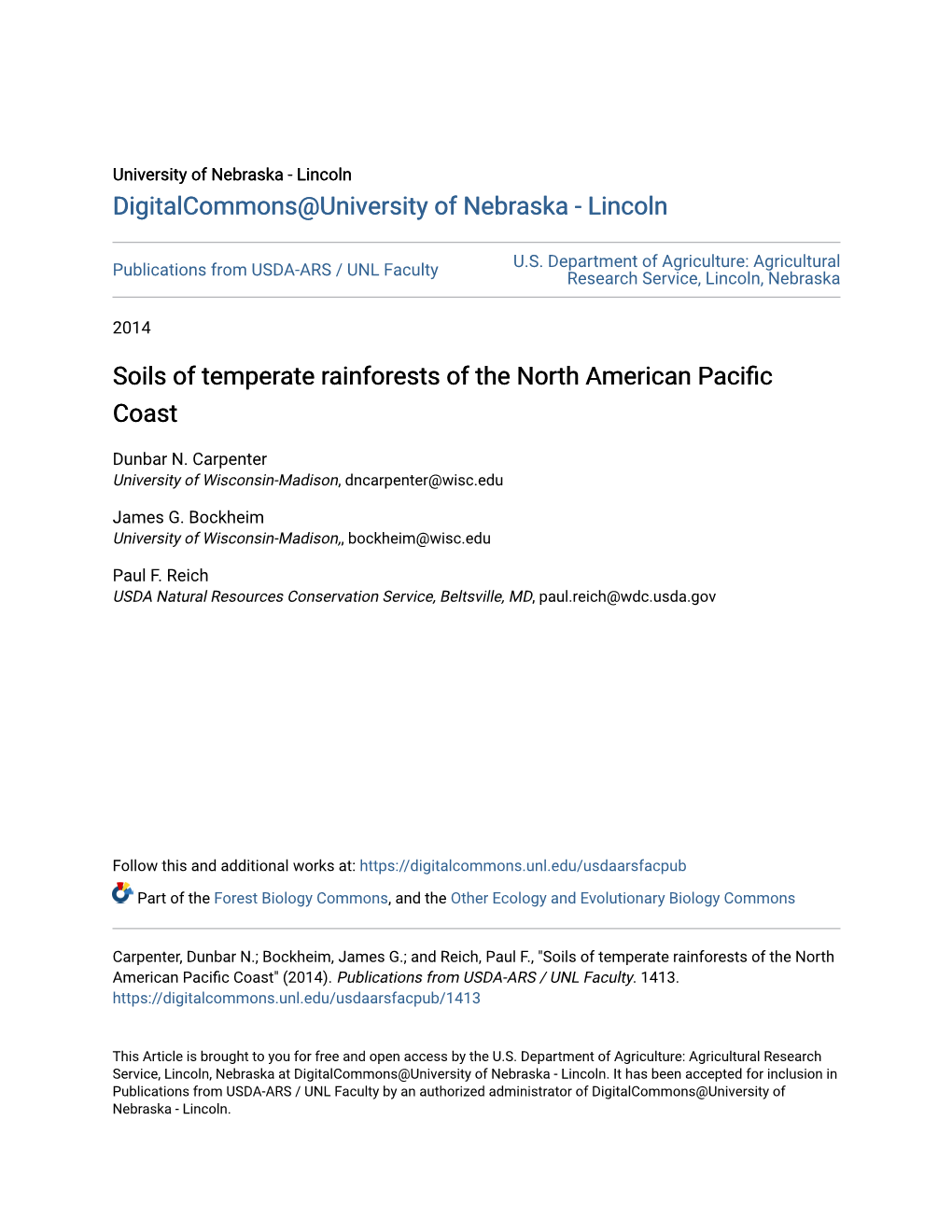 Soils of Temperate Rainforests of the North American Pacific Coast