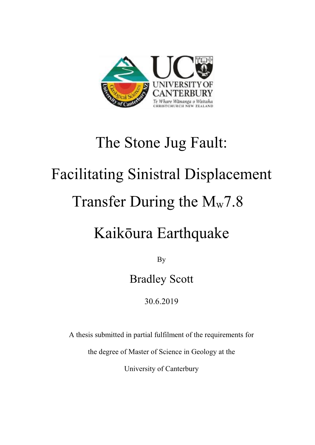 The Stone Jug Fault: Facilitating Sinistral Displacement
