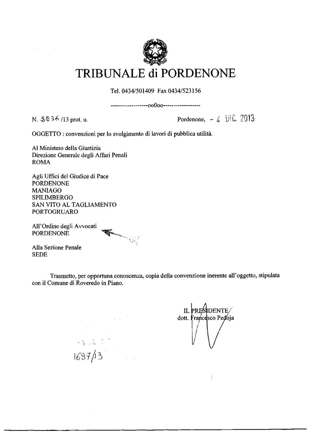 TRIBUNALE Di PORDENONE