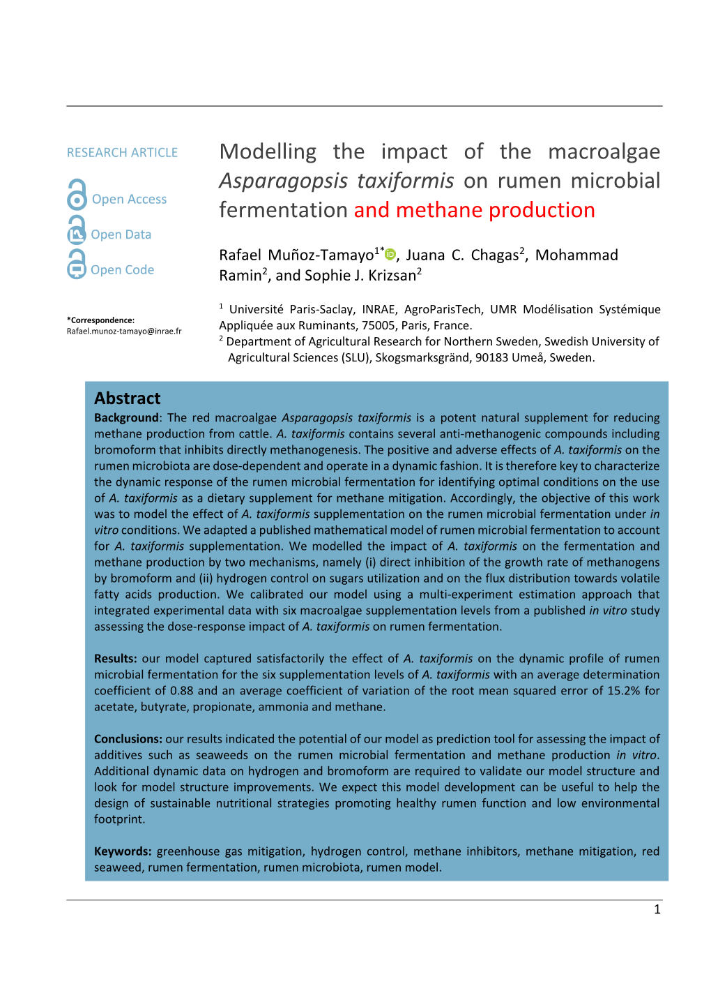 Modelling the Impact of the Macroalgae Asparagopsis Taxiformis on Rumen Microbial Fermentation and Methane Production