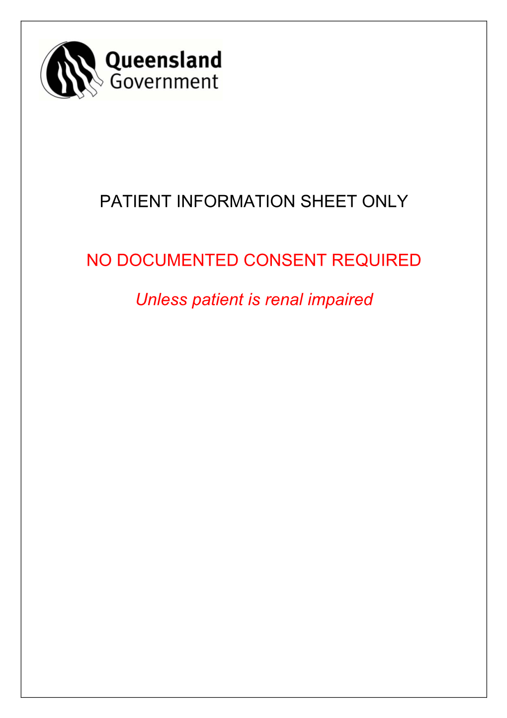 Consent Information - Patient Copy IVP- Intravenous Pyelogram