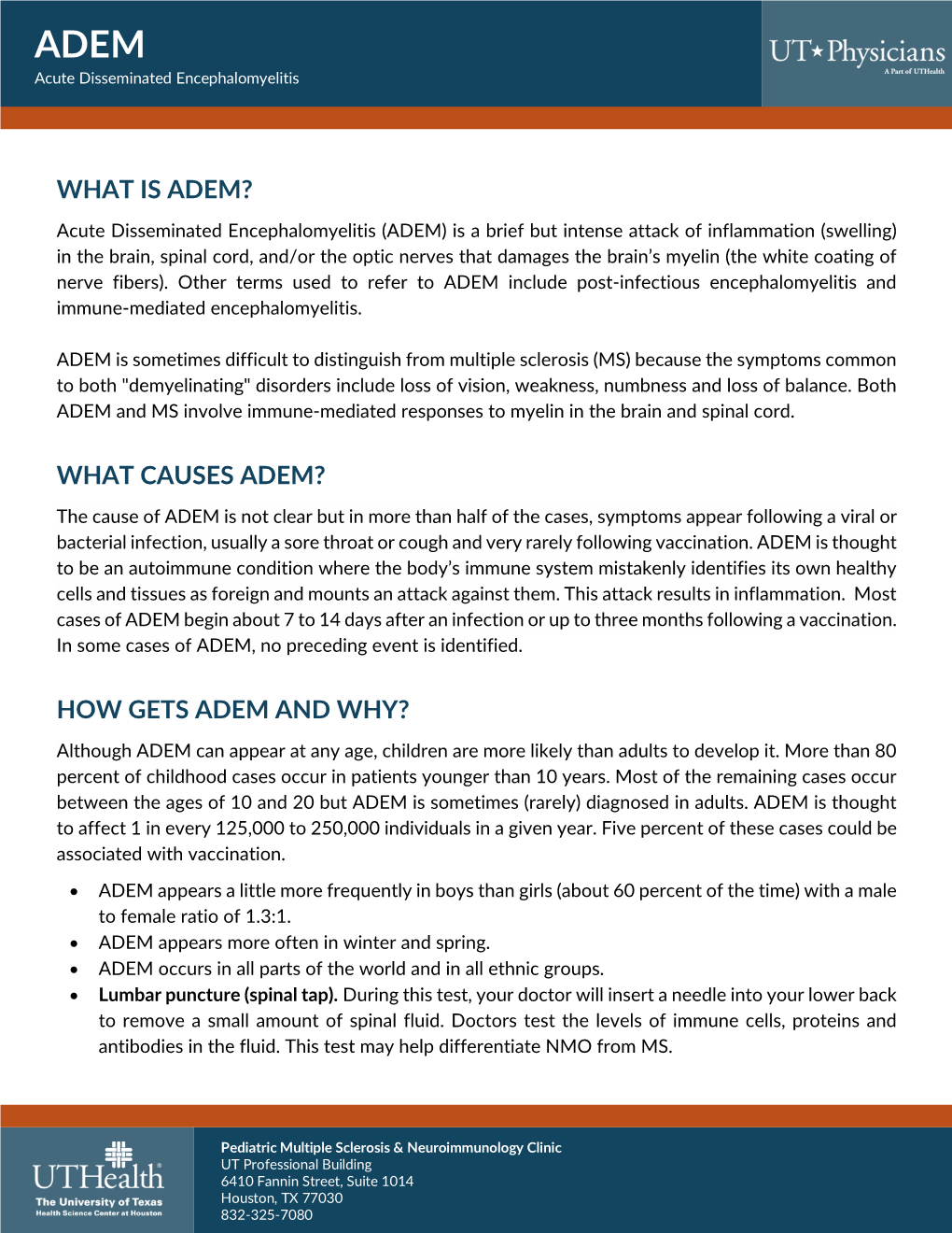 Acute Disseminated Encephalomyelitis (ADEM)