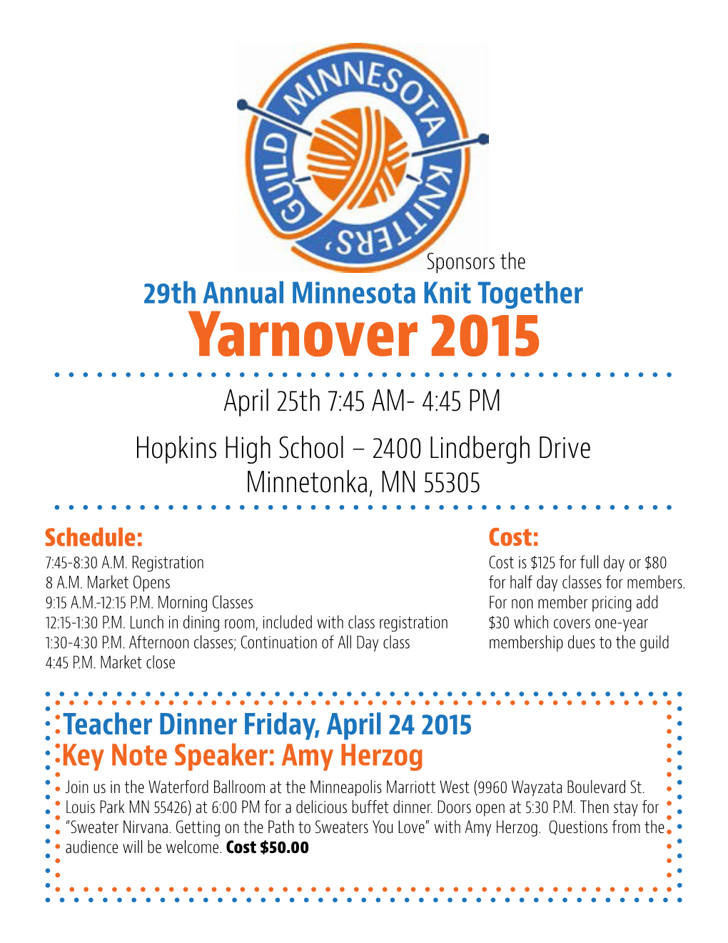 Yarnover 2015 Brochure