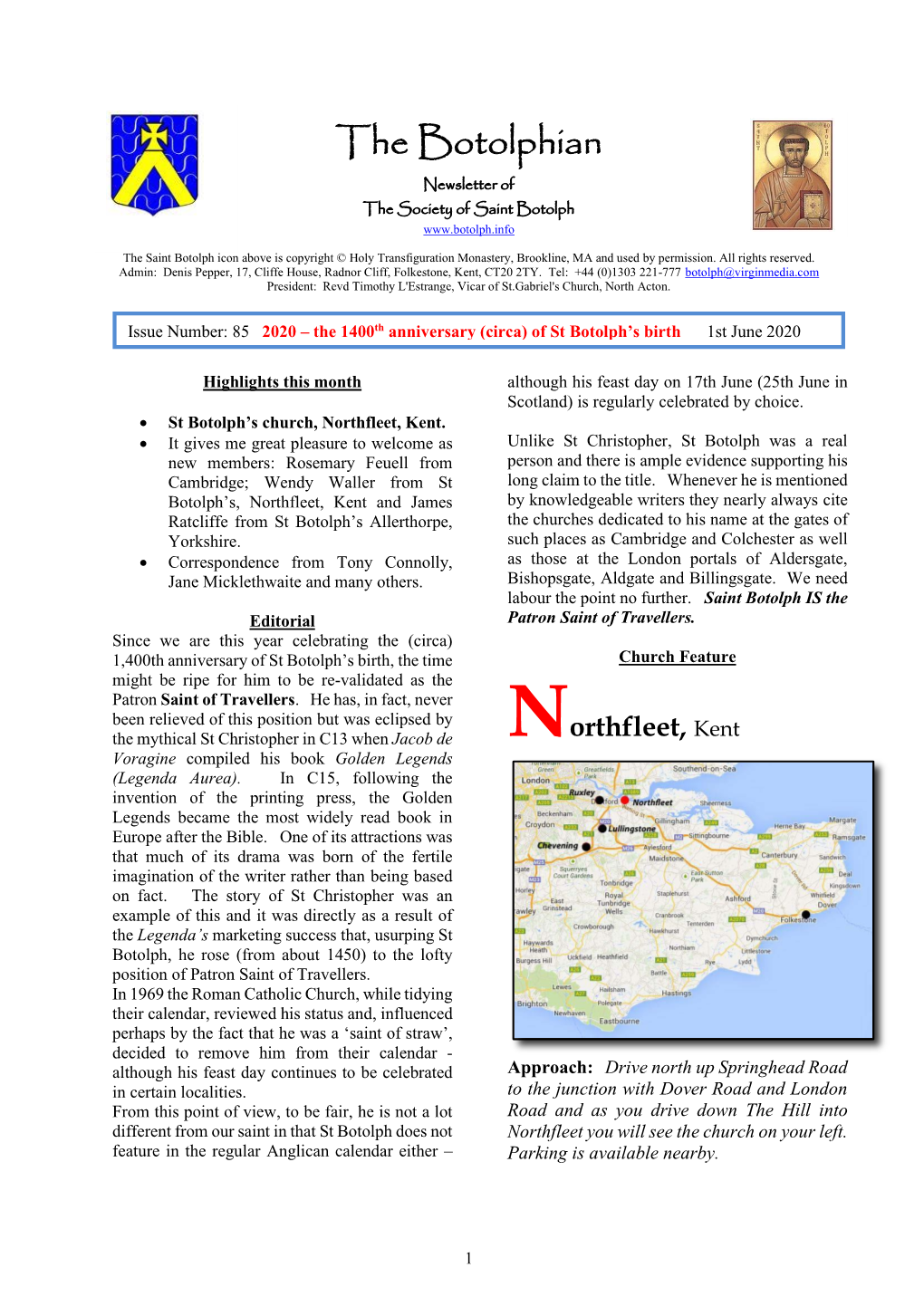 The Botolphian Newsletter of the Society of Saint Botolph