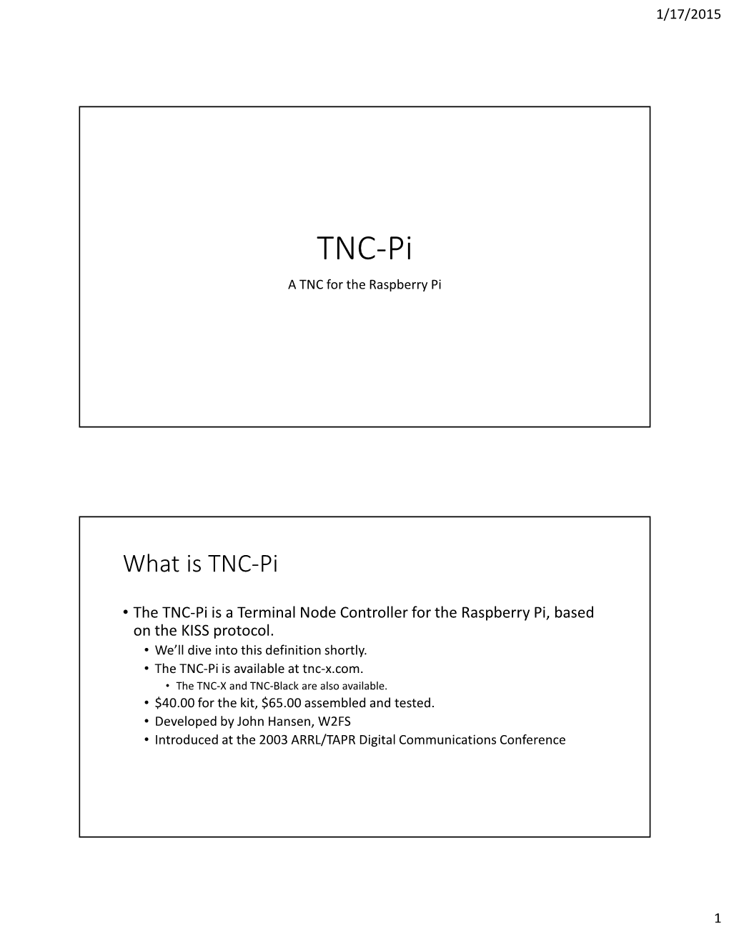 TNC-Pi a TNC for the Raspberry Pi