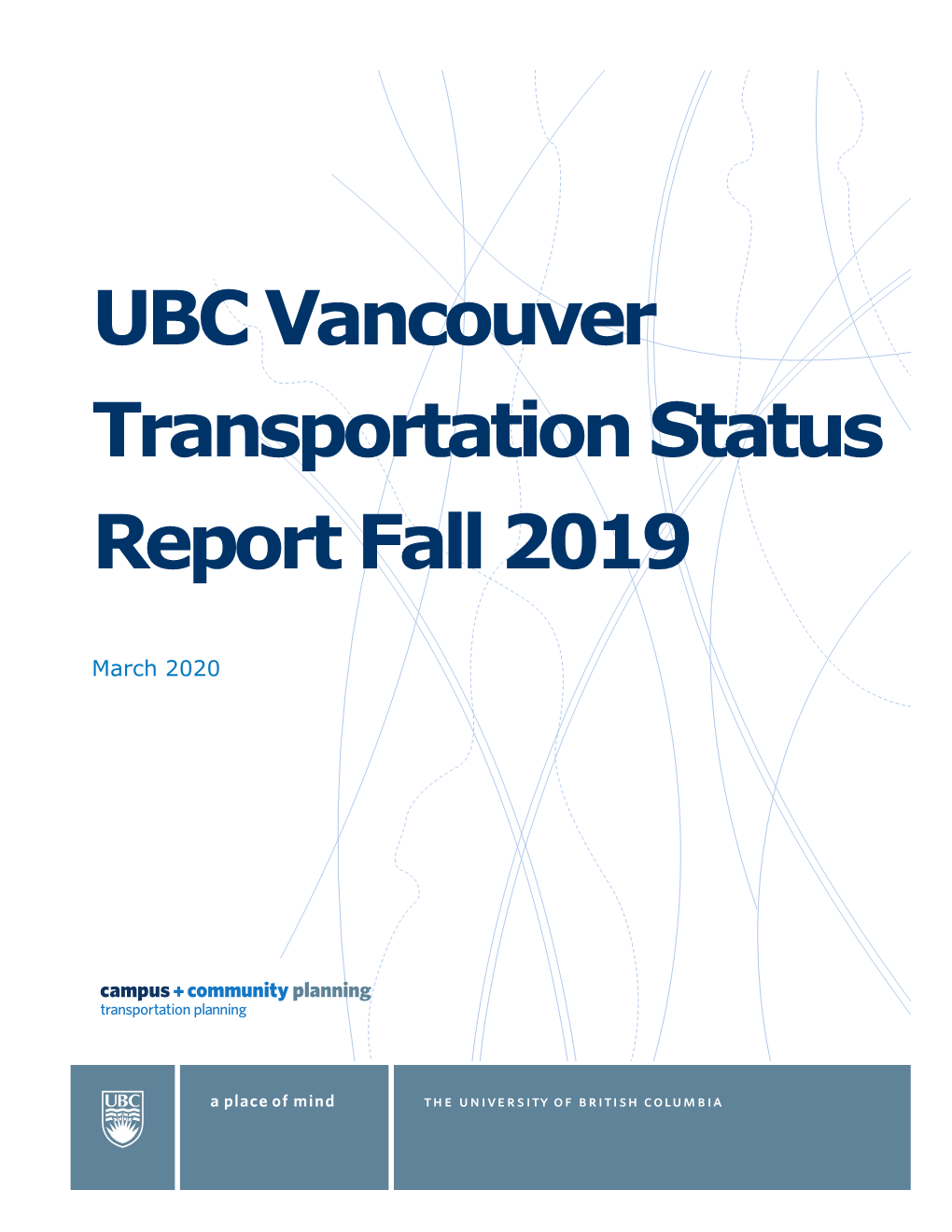 UBC Vancouver Transportation Status Report Fall 2019