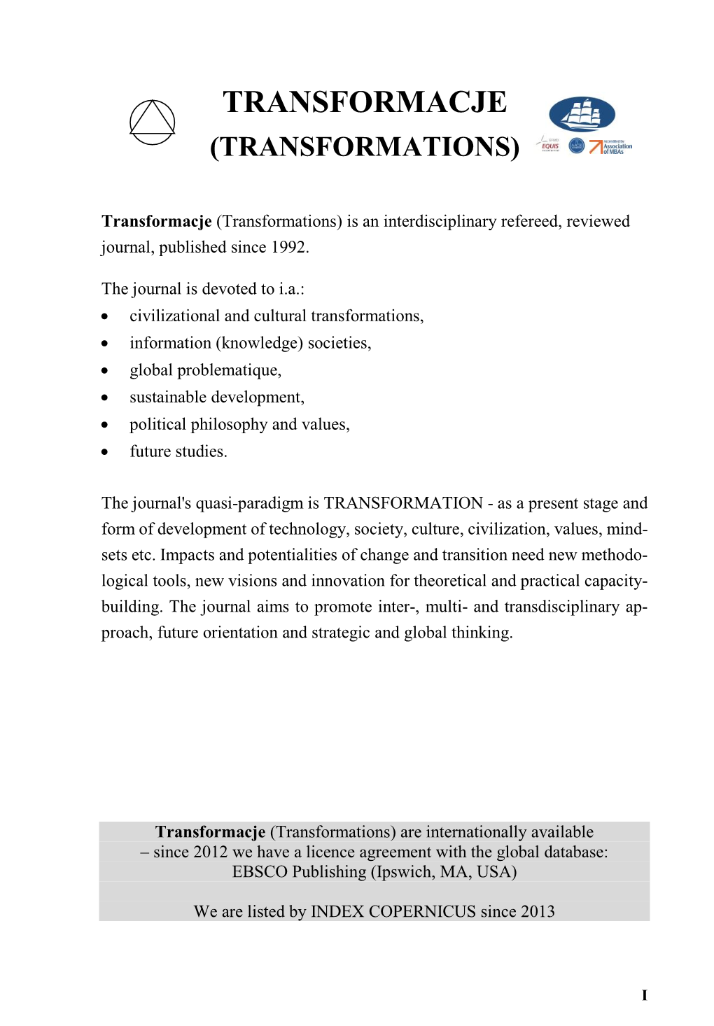 Transformacje (Transformations)