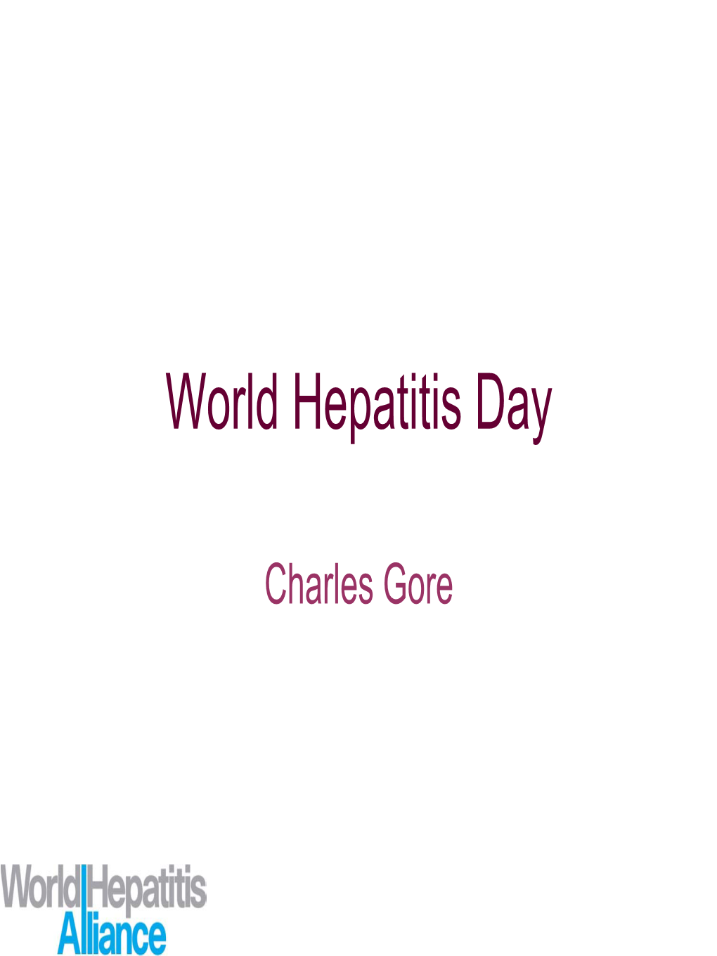 World Hepatitis Day (WHD)