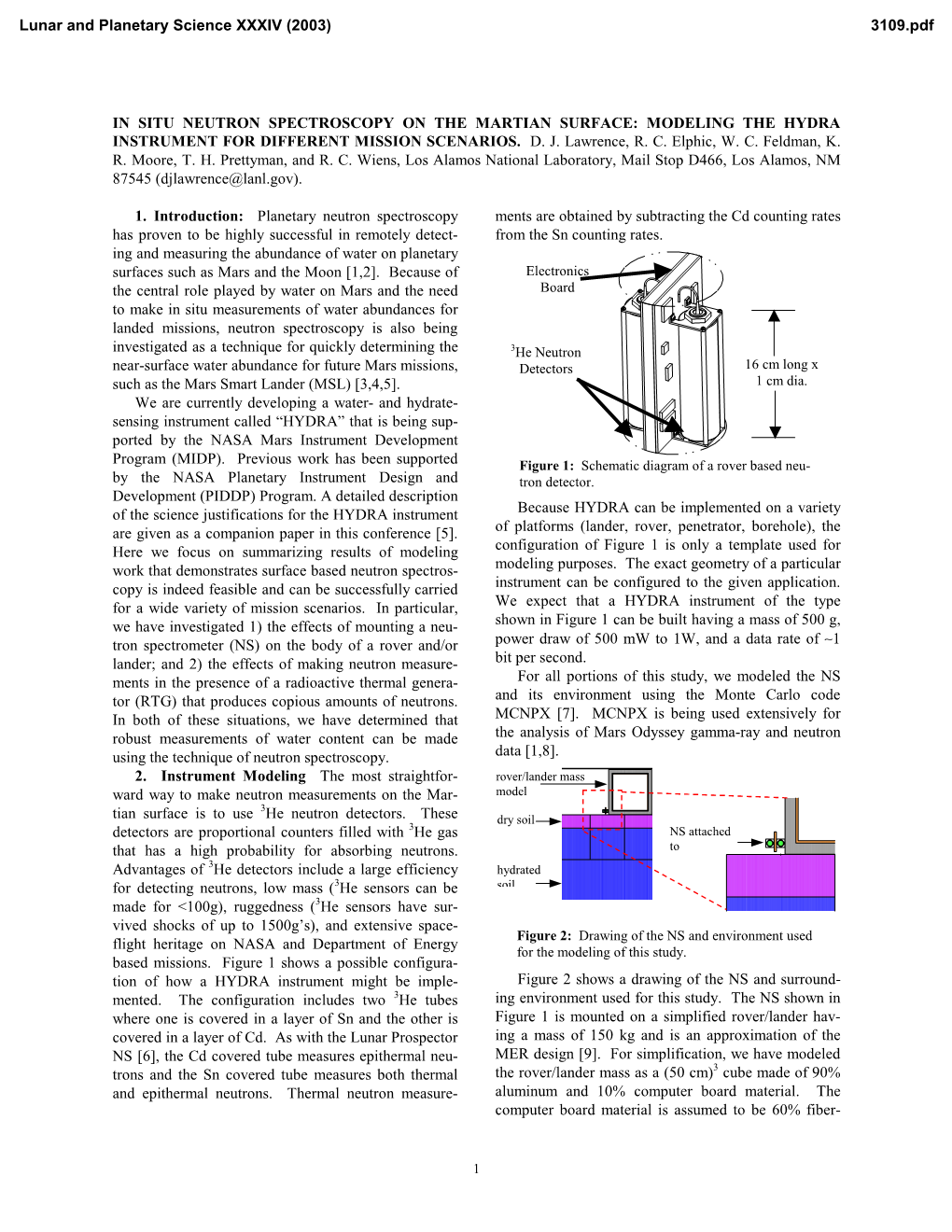 In Situ Neutron Spectroscopy on the Martian Surface: Modeling the Hydra Instrument for Different Mission Scenarios