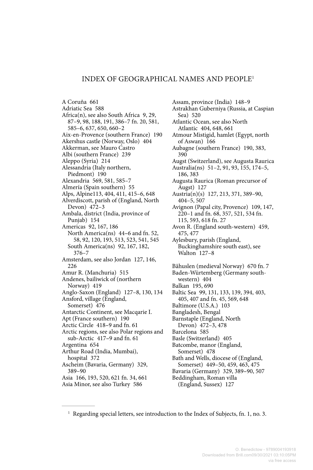 Index of Geographical Names and People1