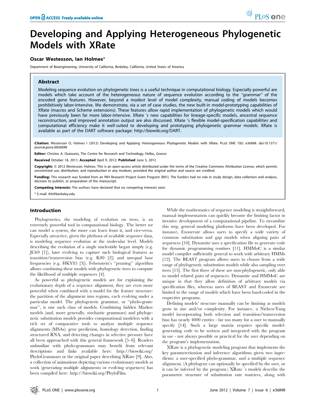 Developing and Applying Heterogeneous Phylogenetic Models with Xrate