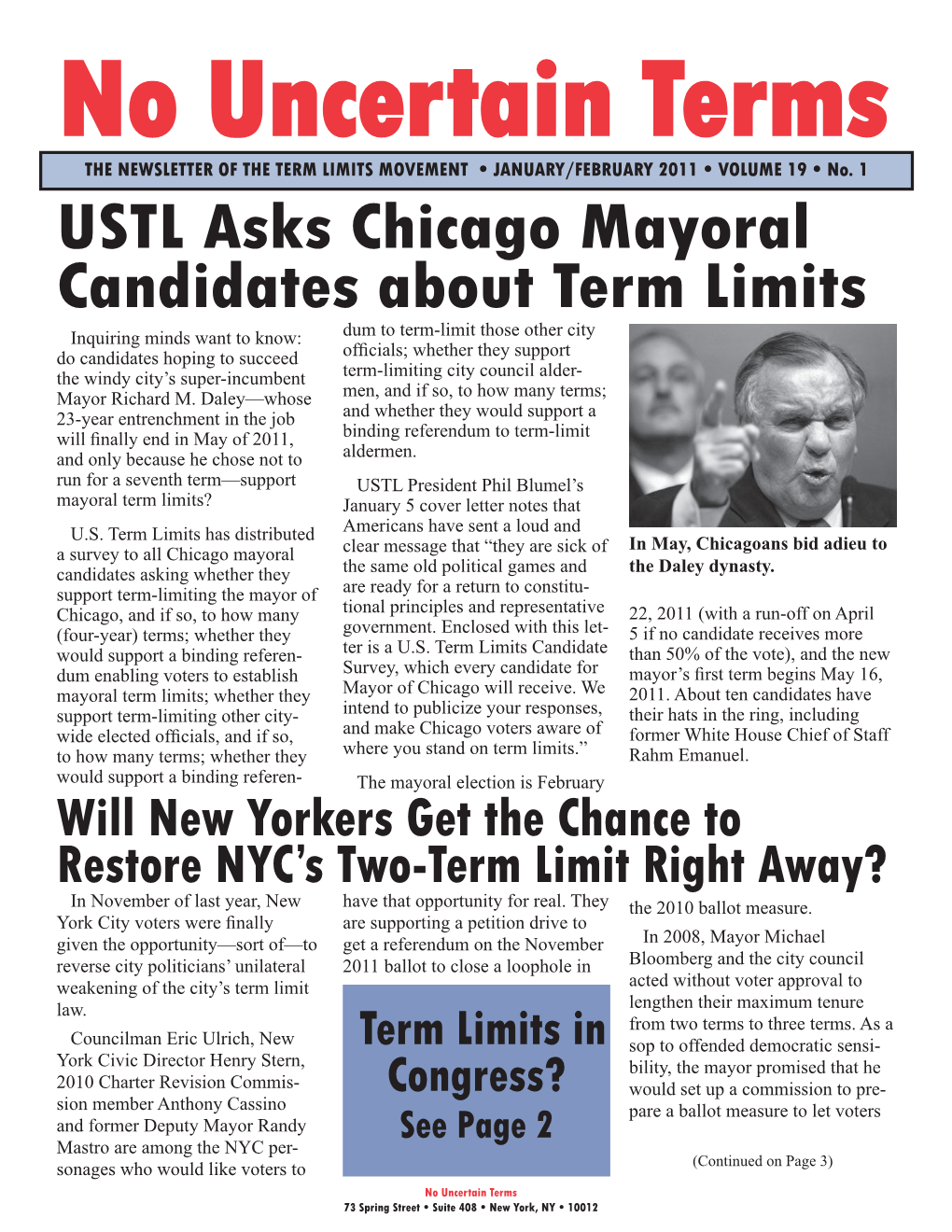 USTL Asks Chicago Mayoral Candidates About Term Limits