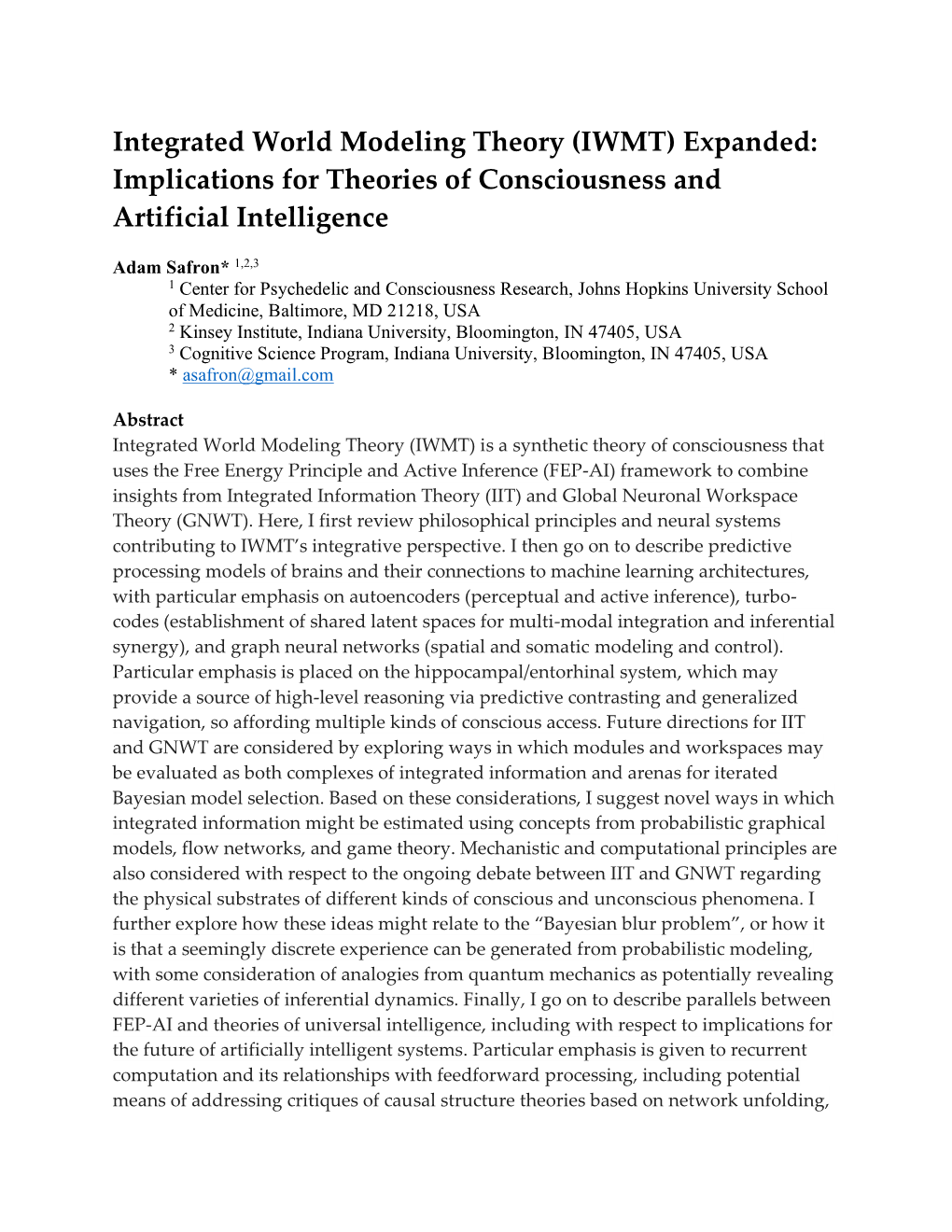 Implications for Theories of Consciousness and Artificial Intelligence