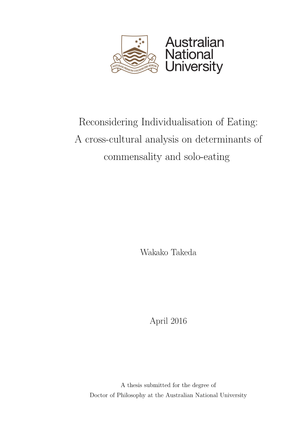 Reconsidering Individualisation of Eating: a Cross-Cultural Analysis on Determinants of Commensality and Solo-Eating