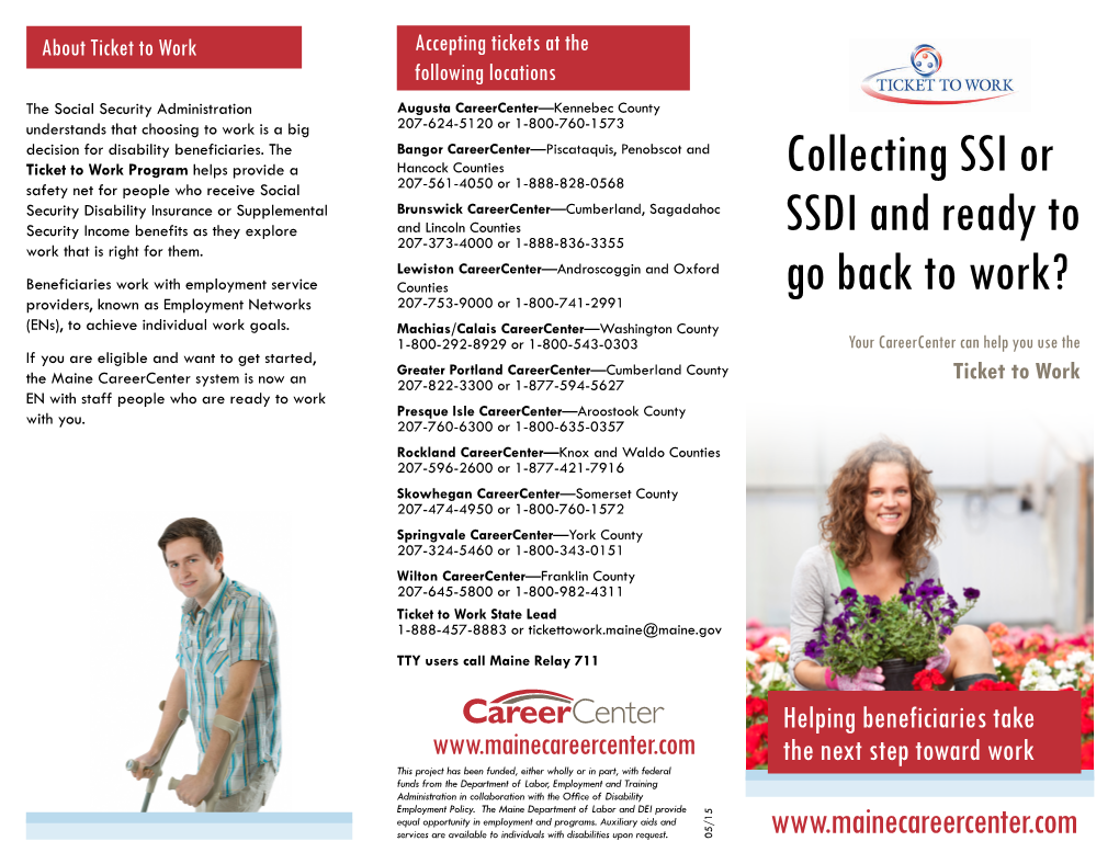 Collecting SSI Or SSDI and Ready to Go Back to Work?