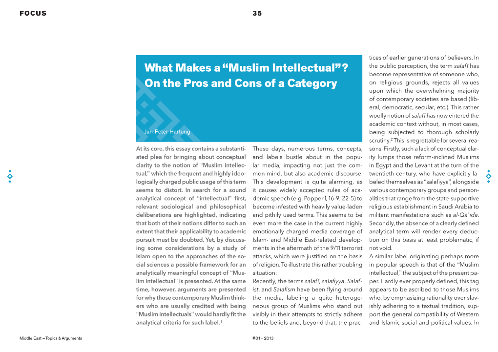 “Muslim Intellectual”?