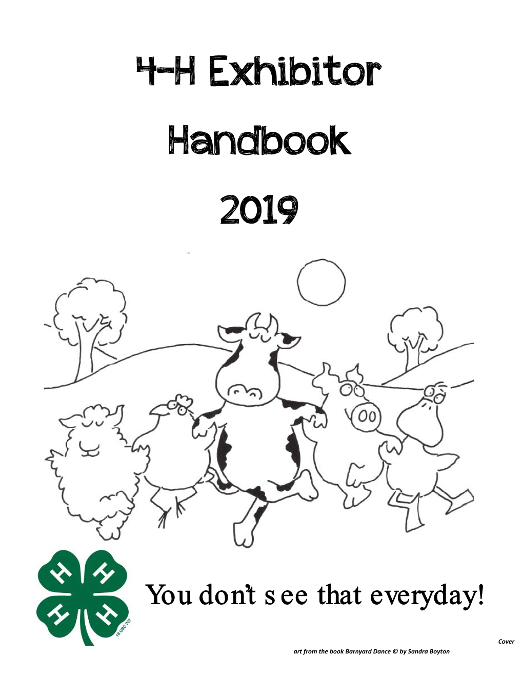 4-H Exhibitor Handbook 2019