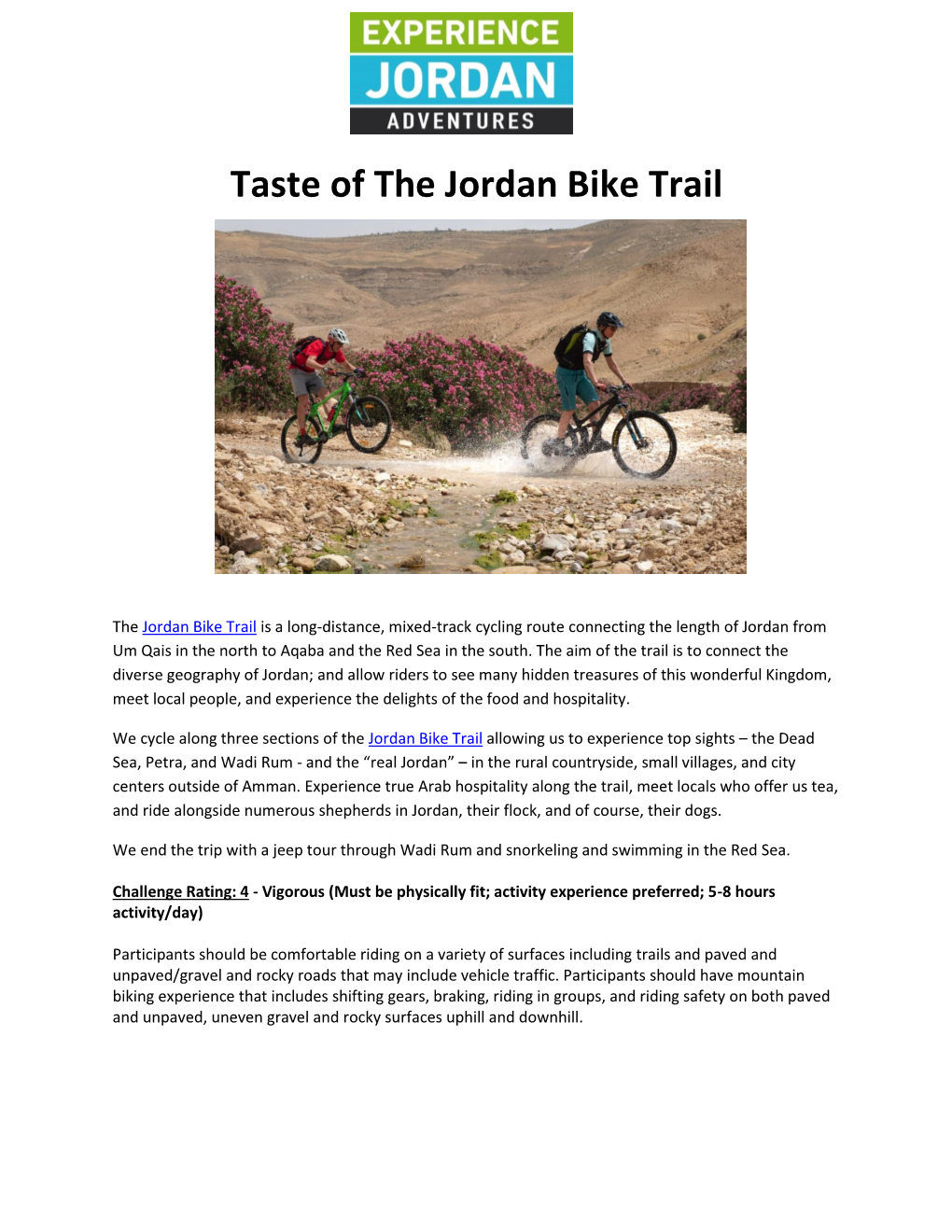 Taste of the Jordan Bike Trail