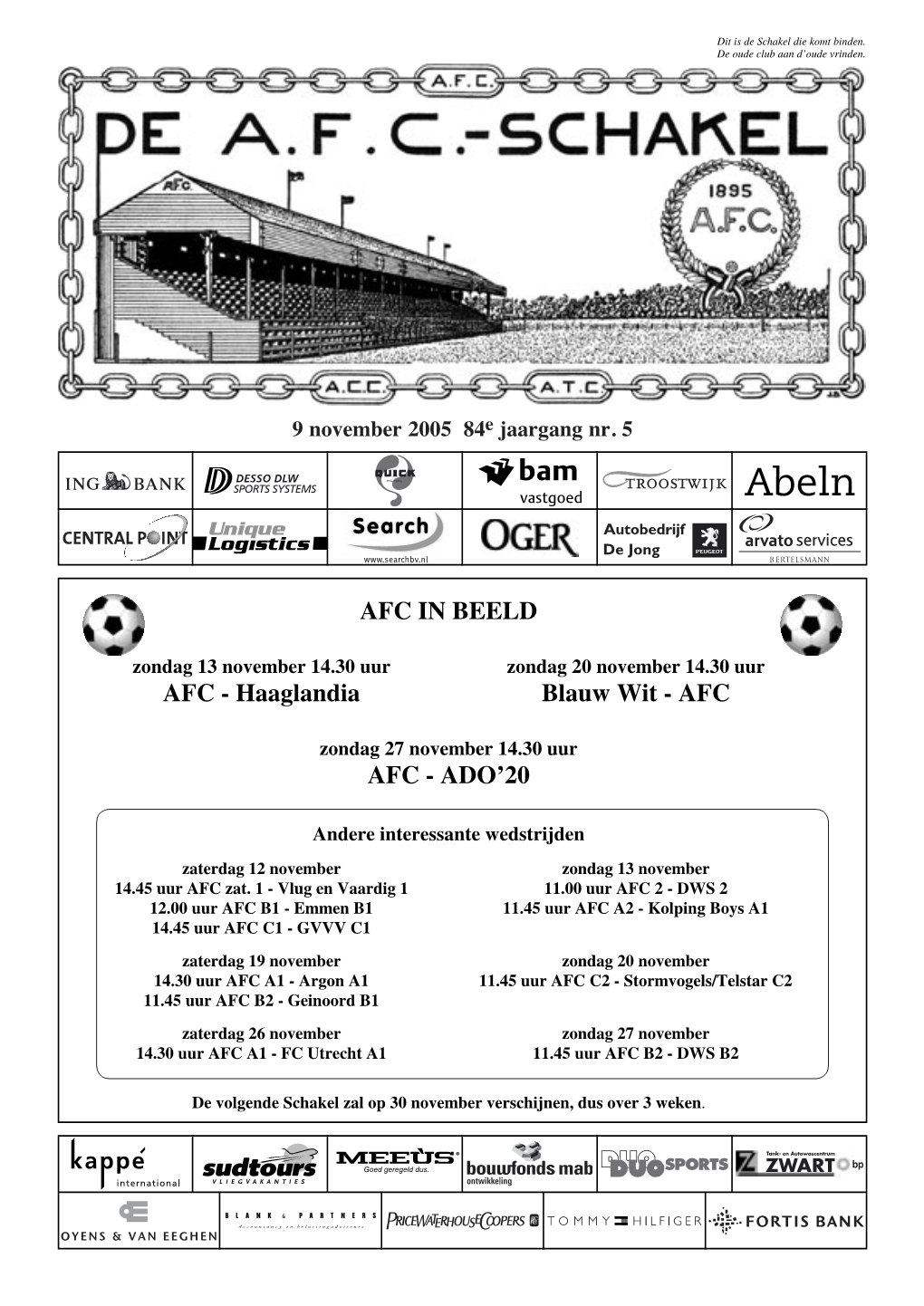 AFC Schakel 5 Nov 2005.Indd