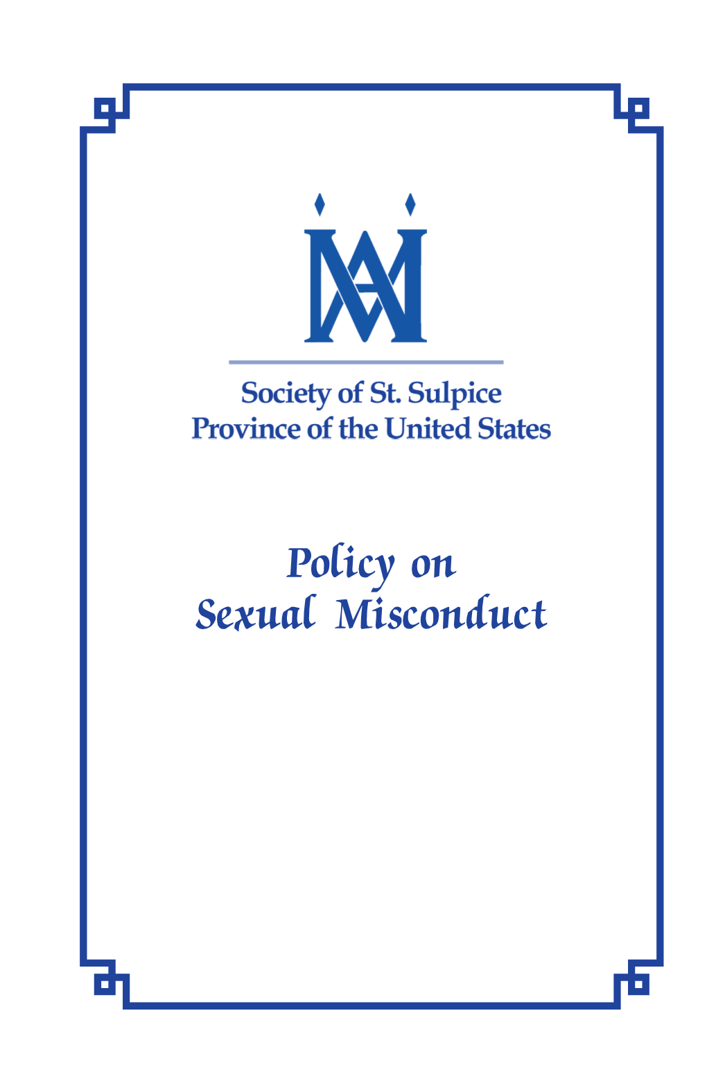 Sulpician Policy on Sexual Misconduct