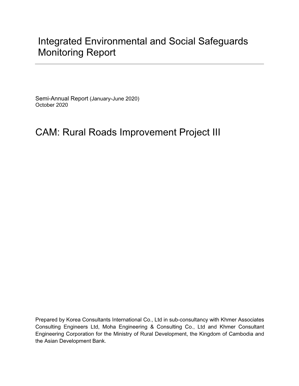 Rural Roads Improvement Project III