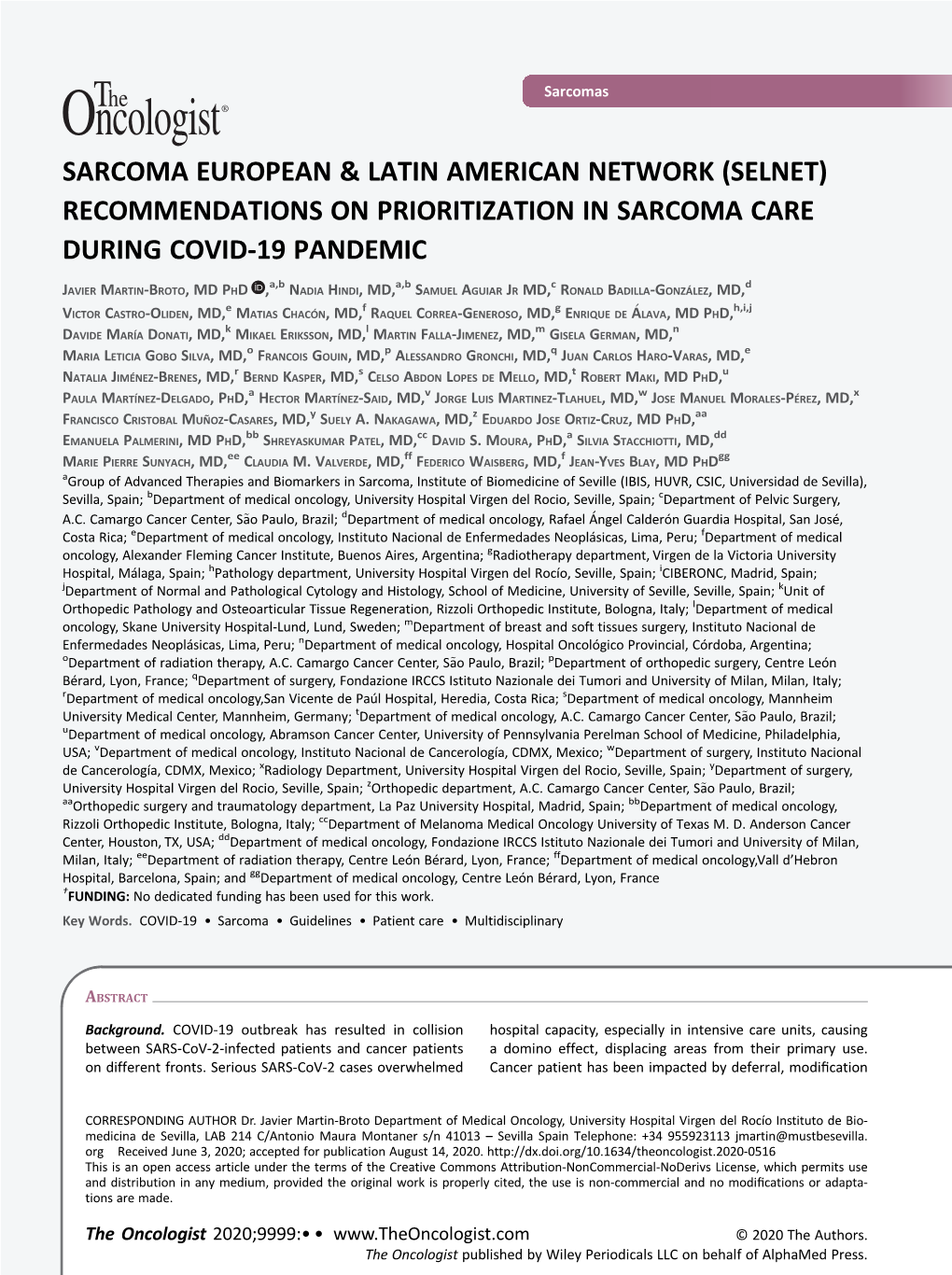 Sarcoma European & Latin American Network (Selnet