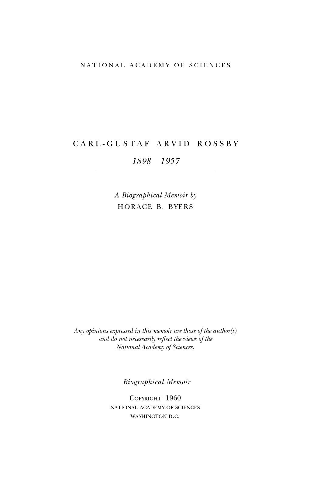 Carl-Gustaf Arvid Rossby