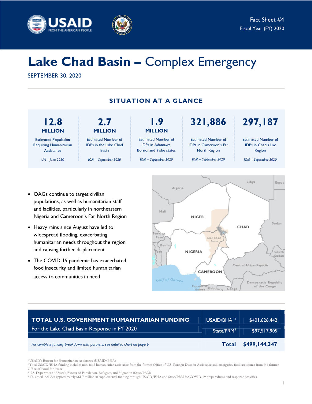 USG Lake Chad Basin Complex Emergency Fact Sheet #4