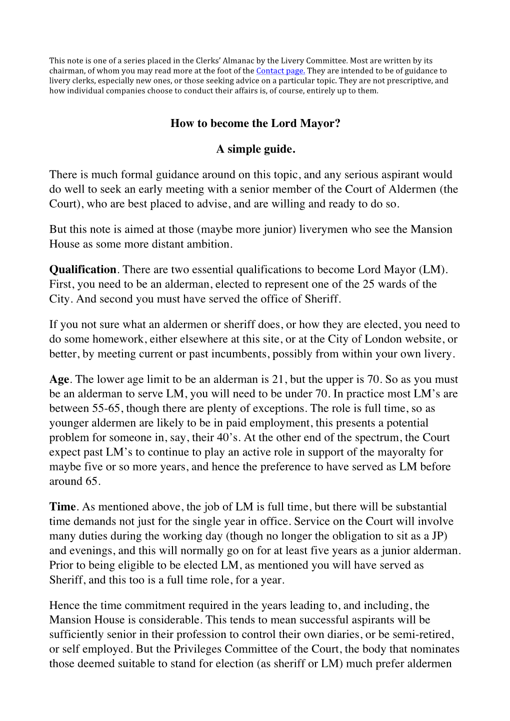 How to Be Lord Mayor.Pdf