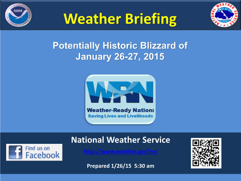 NOAA/NWS Weather Briefing