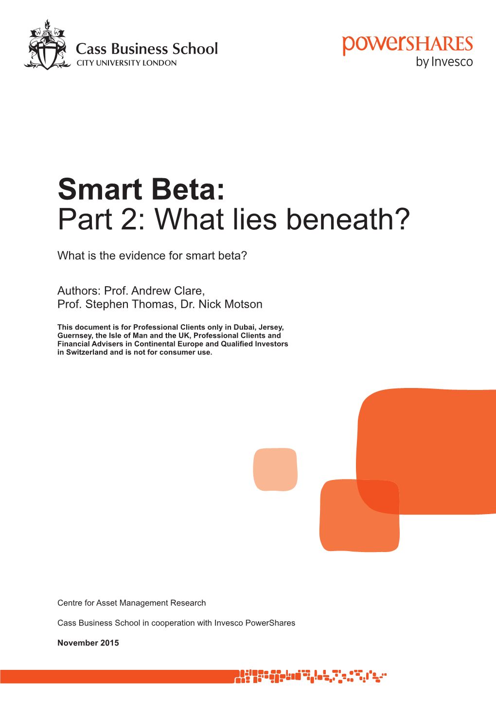 Smart Beta: Part 2: What Lies Beneath – Cass Business School