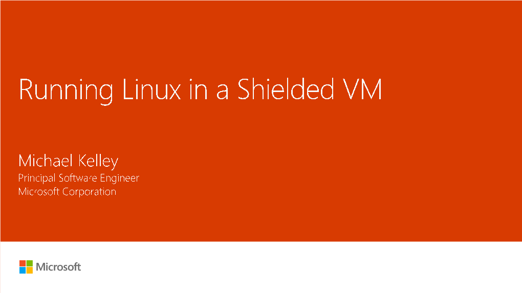 Running Linux in a Shielded VM