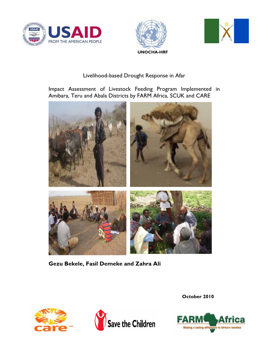 Livelihood-Based Drought Response in Afar Impact Assessment Of