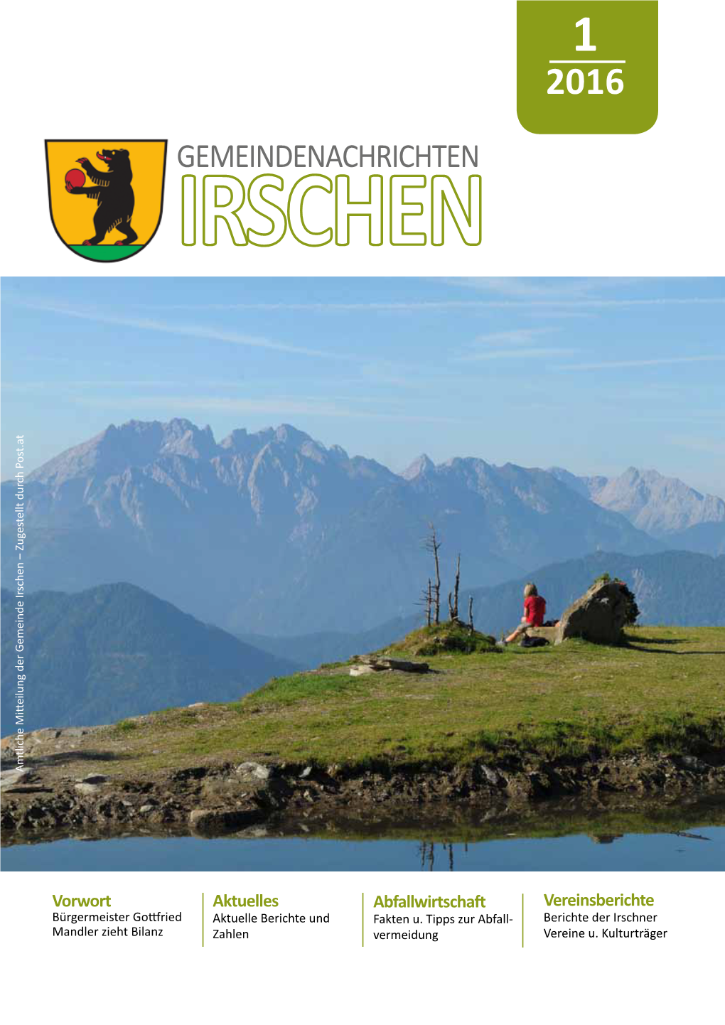 GEMEINDENACHRICHTEN Amtliche Mitteilung Der Gemeinde Irschen – Zugestellt Durch Post.At Durch – Zugestellt Der Gemeinde Irschen Mitteilung Amtliche