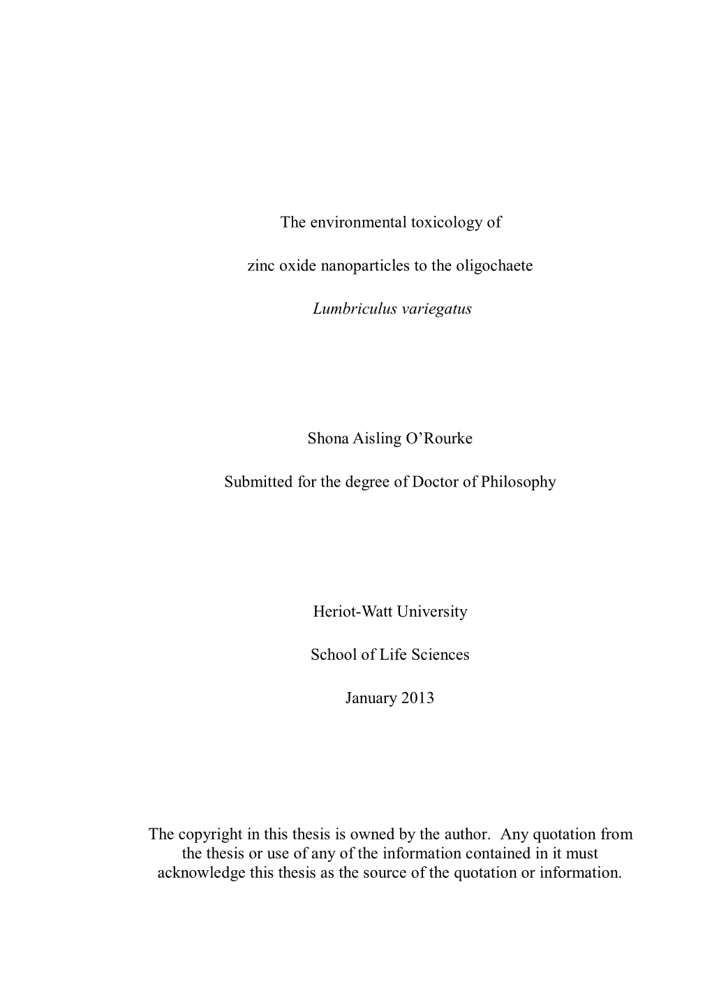 Thesis Style Document