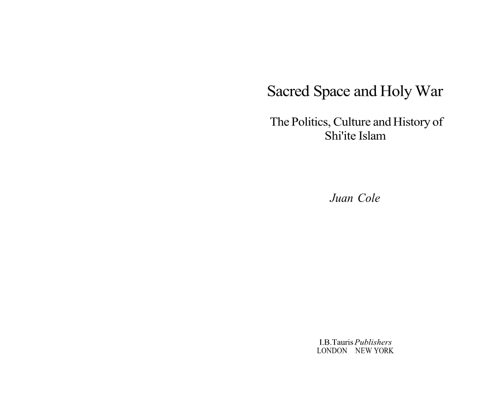 Sacred Space and Holy War