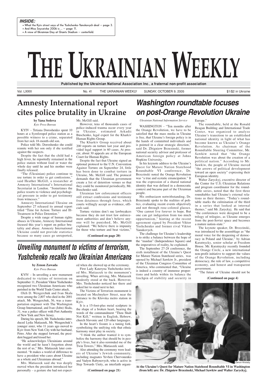 The Ukrainian Weekly 2005, No.41