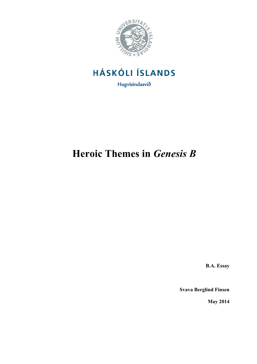 Heroic Themes in Genesis B