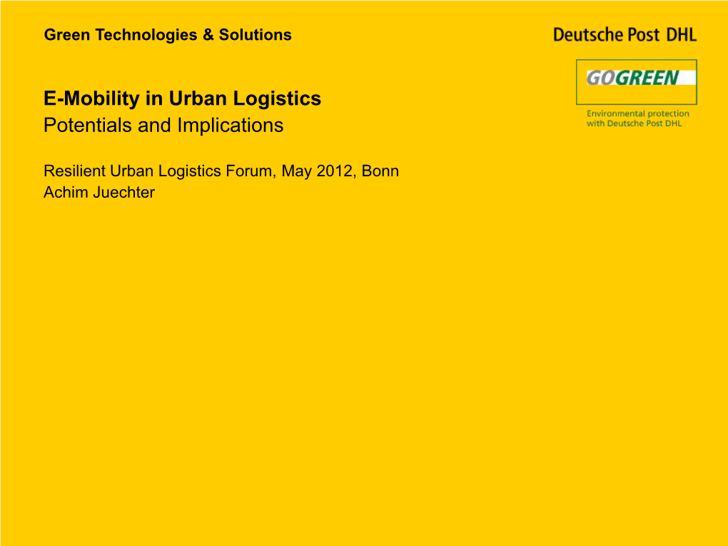 Power Point® Templates for Deutsche Post DHL Group