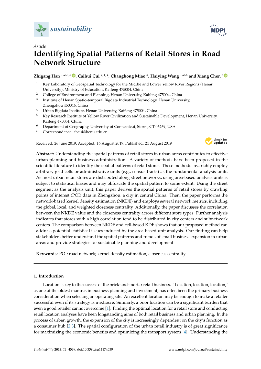 Identifying Spatial Patterns of Retail Stores in Road Network Structure