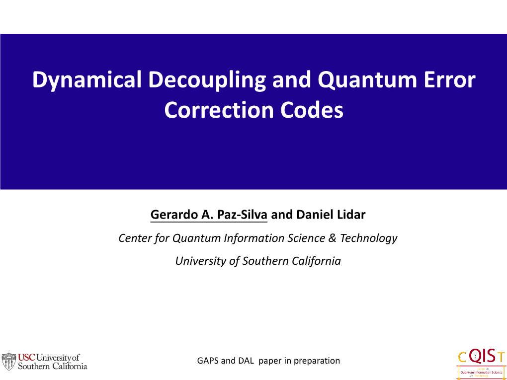 Dynamical Decoupling and Quantum Error Correction Codes