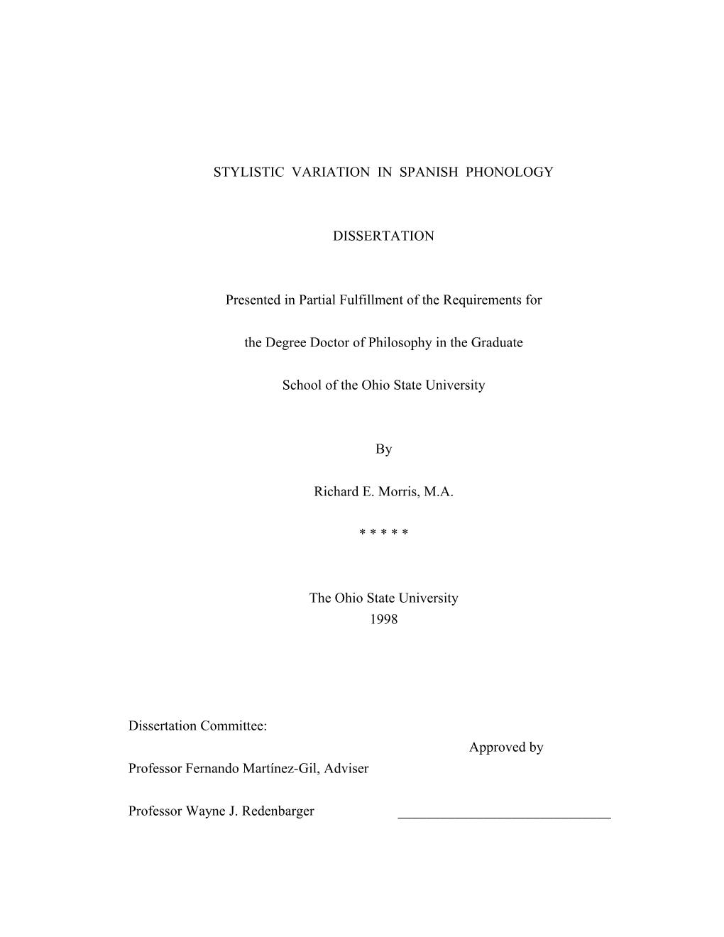 Stylistic Variation in Spanish Phonology