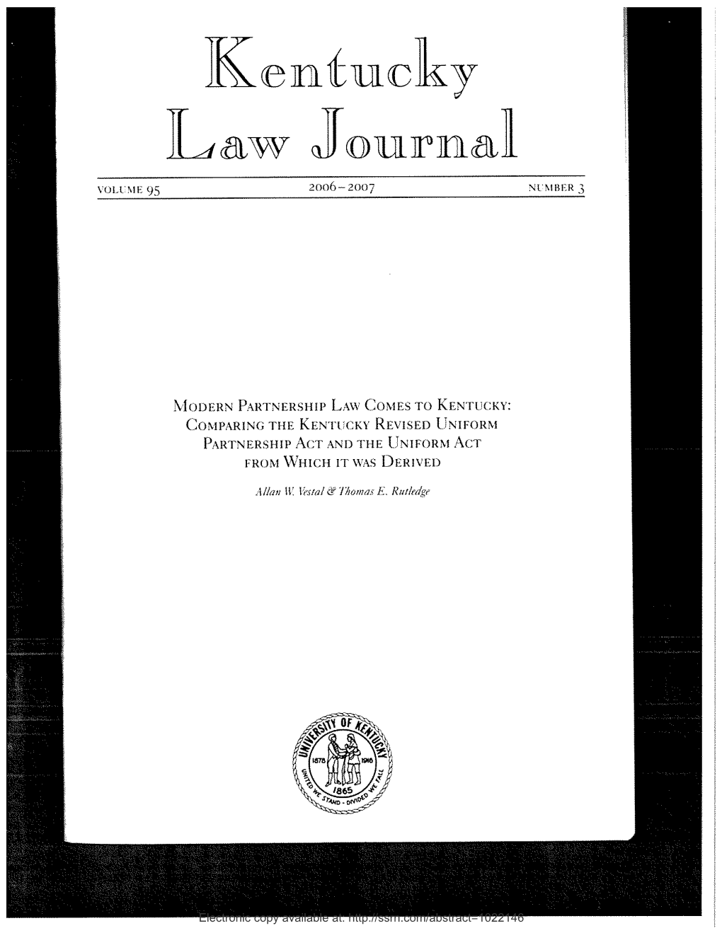 Modern PARTNERSHIP Law Comes to KENTUCKY: COMPARING the KENTUCKY REVISED UNIFORM PARTNERSHIP Act and the UNIFORM Act from \:VHICH IT WAS DERIVED