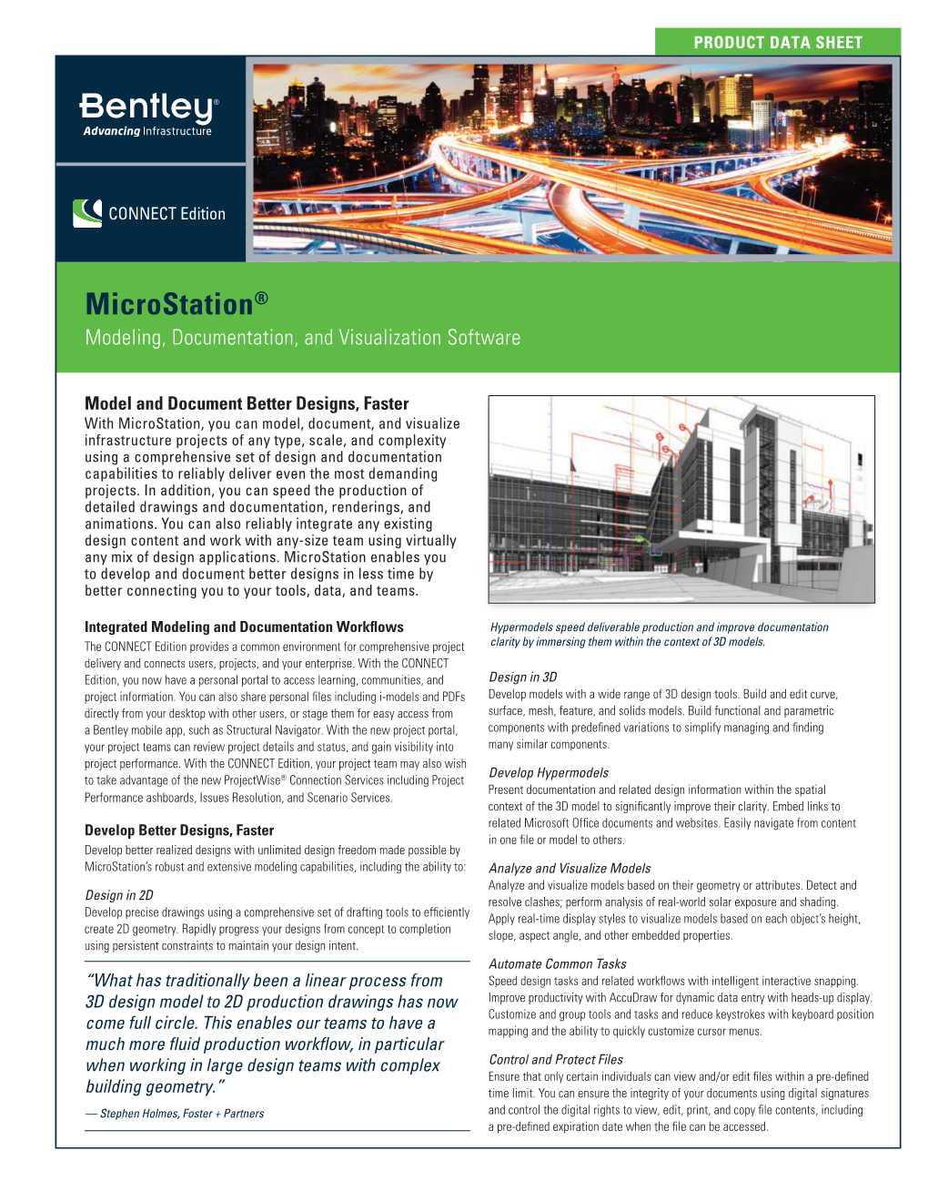 Microstation® Modeling, Documentation, and Visualization Software